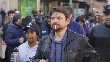 El militante fue escrachado cuando ingresaba al Congreso para ser testigo de la renuncia de Massa.