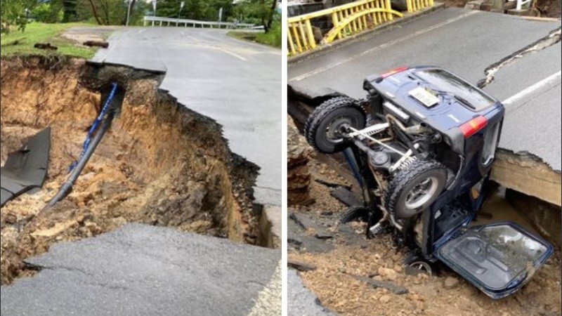 Clips aterradores e imágenes de drones mostraron distritos enteros sumergidos en agua.