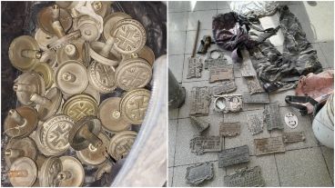 Fiebre del cobre. La paz de los cementerios, ámbito propicio para el pillaje.