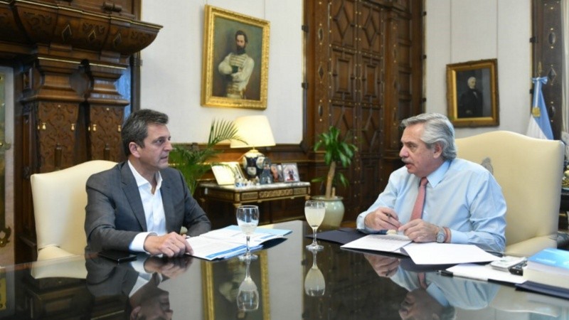 El presidente recibió a Massa para una reunión de trabajo.