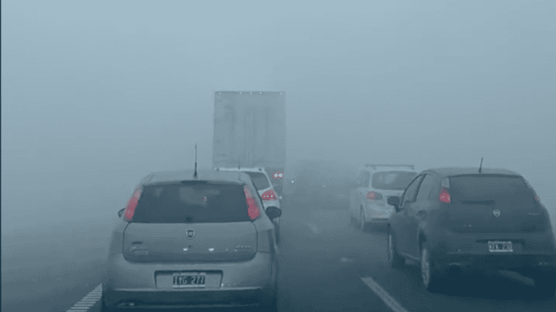 Así estaba la autopista a primera hora de la mañana