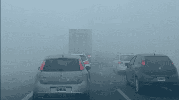 Así estaba la autopista a primera hora de la mañana