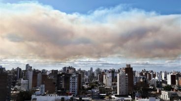 Así se veía Rosario este domingo a la tarde.
