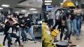 Video: salieron del boliche y desataron una batalla campal dentro de un local de comida rápida