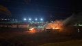 Video: así quemaron cinco autos de los jugadores de Aldosivi tras la derrota ante Godoy Cruz