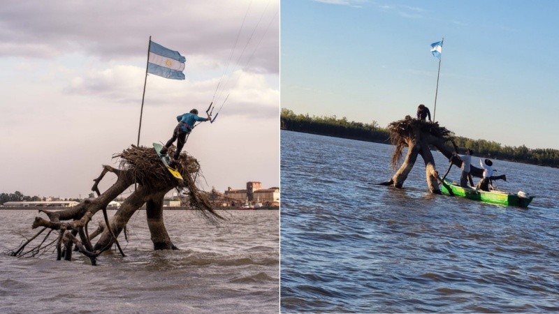 Kitesurfers o pescadores: ¿quién puso la bandera en el árbol?