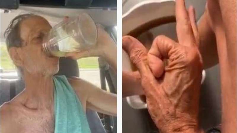 Bebe su propia orina todas las mañanas desde 1994.