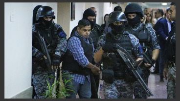 Popito Zalazar durante el juicio por el crimen de Cantero que terminó con absoluciones.