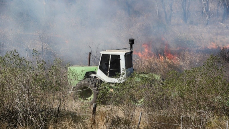 La maquinaria utilizada por los bomberos.