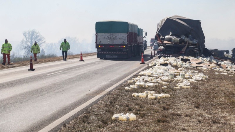 El choque fue en el kilómetro 14 de la ruta 174 este viernes por la mañana. 