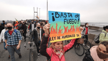 El acampe sobre el puente a Victoria durará hasta el domingo.