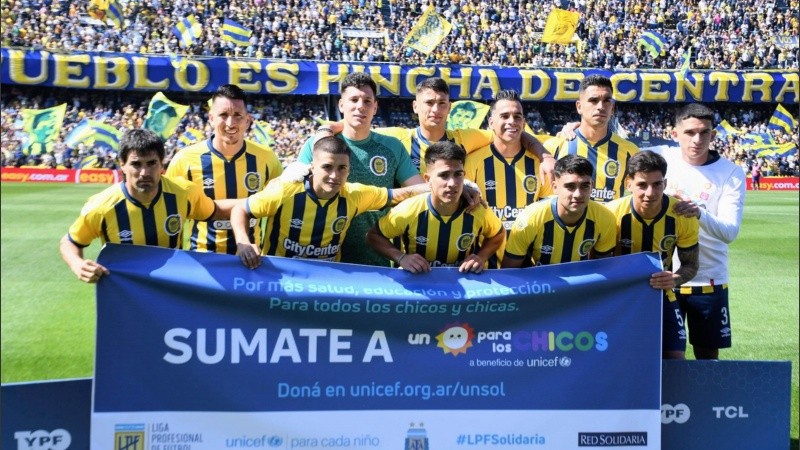 Los once jugadores canallas que salieron a jugar contra Talleres en Arroyito.