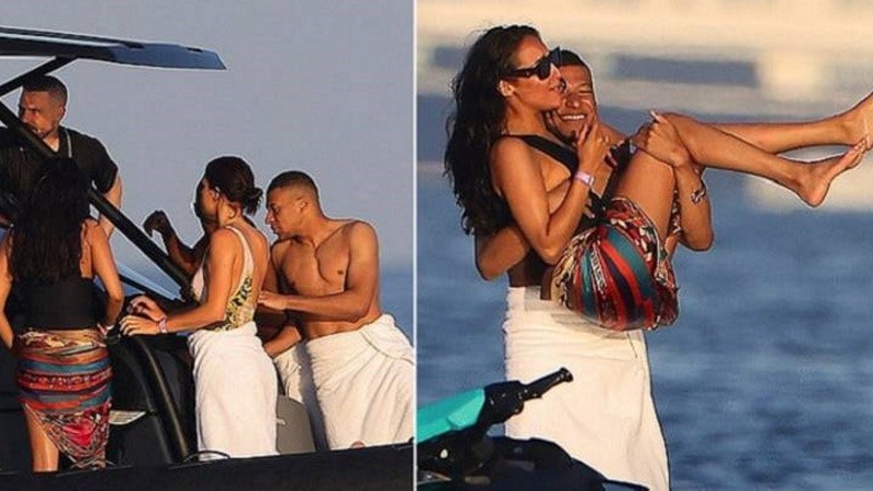 Las fotos que confirmarían el romance entre el futbolista y la modelo. 