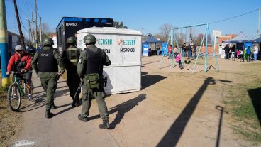 Gendarmería tiene fuerte presencia en el barrio.