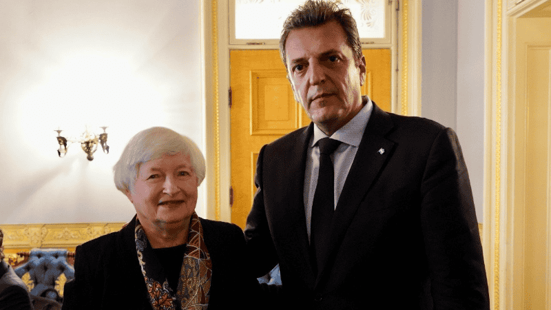 Massa con Janet Yellen en Washington.