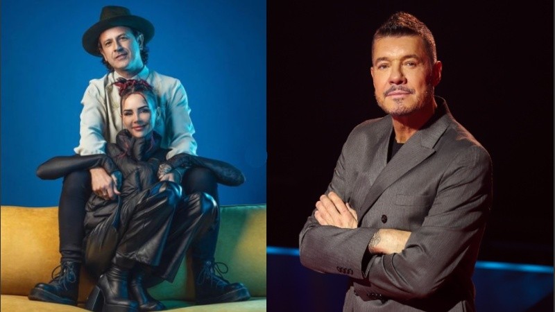 Cande Tinelli, junto a Coti Sorokin, y Marcelo Tinelli.