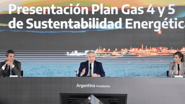 Alberto Fernández encabezó el anuncio del Plan Gas IV y V este jueves.