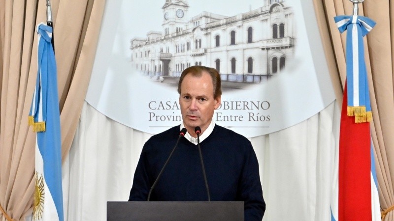 El gobernador de Entre Ríos, Gustavo Bordet