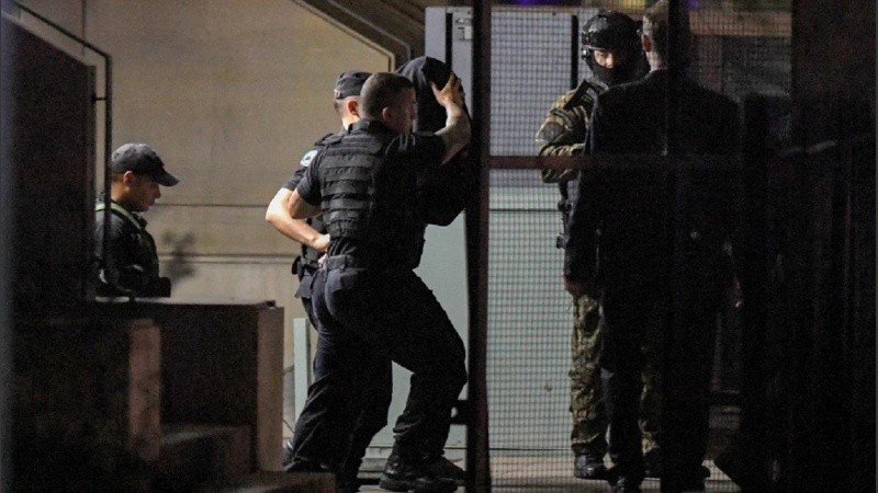  Traslado de Nicolás Carrizo luego de ser detenido el último jueves.