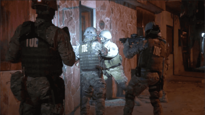 Uno de los domicilios allanados