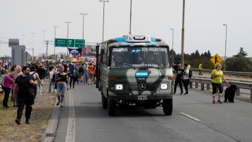 Ex combatientes y veteranos de Malvinas se hicieron presentes en la marcha.