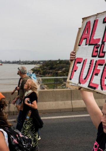 El puente y el humo: crónica de la marcha medioambiental más importante de Rosario