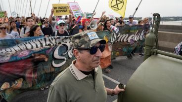 Ex combatientes y veteranos de Malvinas se hicieron presentes en la marcha.