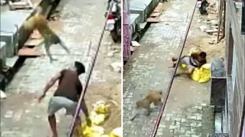 El hombre finalmente se levantó y se fue.