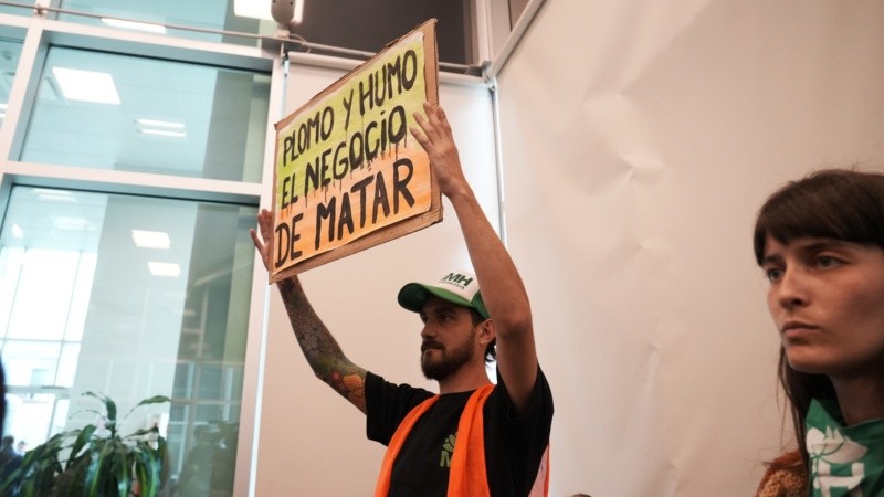 La manifestación en el Congreso nacional.