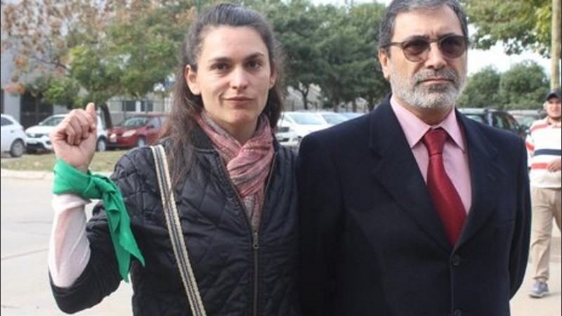 Ruiz junto a su abogado. 