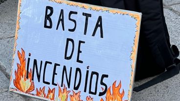 La marcha de este jueves en el Monumento.
