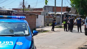 Gran cantidad de móviles en la escena del homicidio