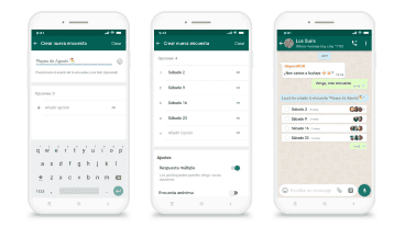 WhatsApp está probando la función de encuestas en dispositivos de Apple.