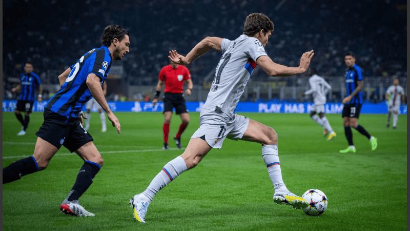 El equipo de Lautaro Martínez se impuso al de Lewandowski.