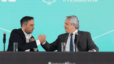 El presidente encabezó un acto por la Ley Yolanda junto a cabandié