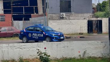 Escena del crimen. Pasaje Mossotti, ubicado a metros de Oroño al 4300.
