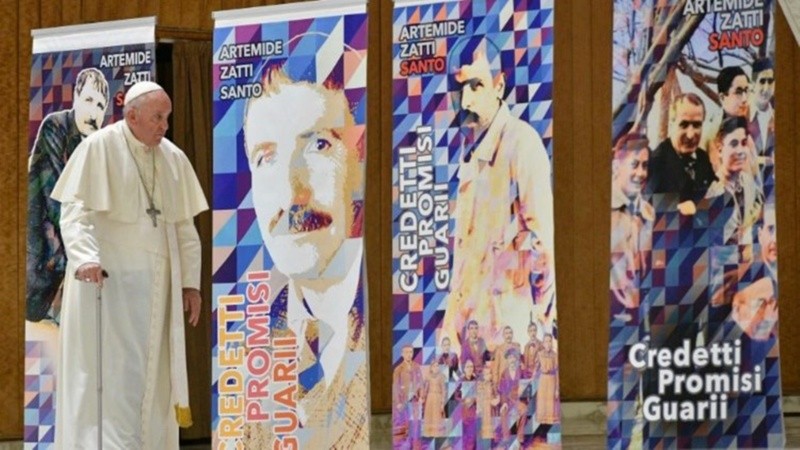 El Papa en la ceremonia de canonización.