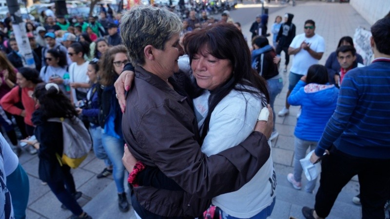 Mucha emoción esta mañana en Tribunales al conocerse el fallo. 