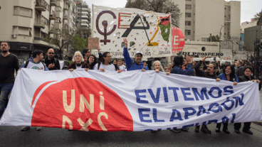 Una de las manifestaciones contra "el apagón cultural".
