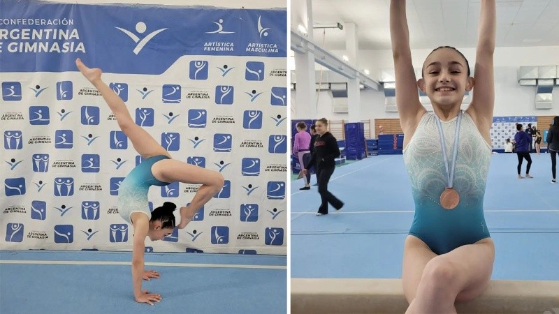 Isabella entrena 4 horas por día, de lunes a viernes, para prepararse y competir.