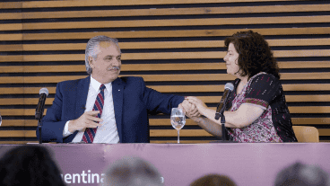 El presidente y la ministra de Salud estuvieron juntos en el lanzamiento.