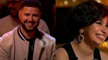 Los participante Facu Martínez y Cande Domínguez.