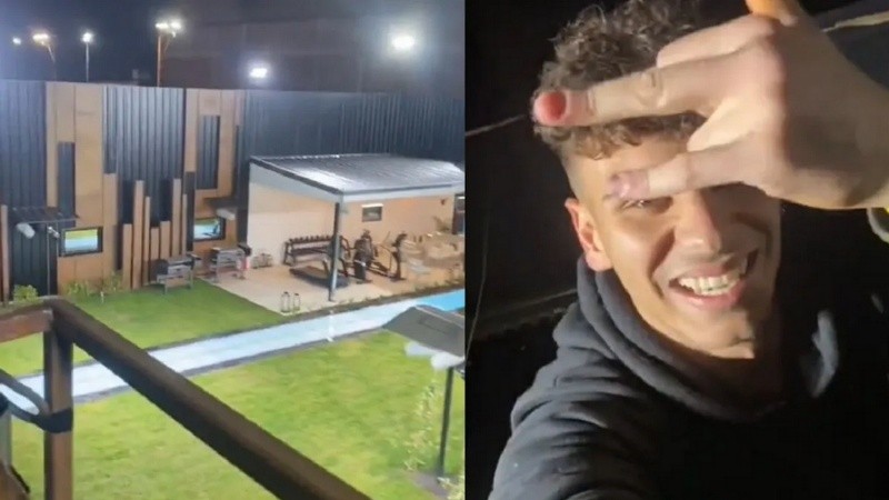 El joven que se infiltró en las instalaciones de Gran Hermano registró un video del momento.