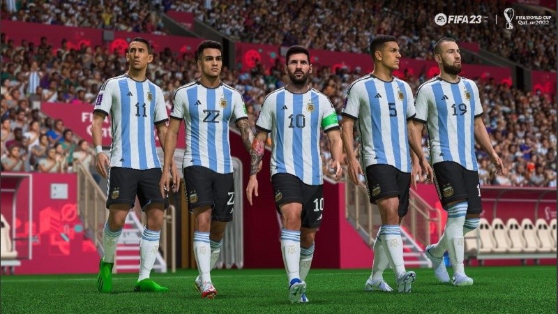 La selección argentina en el videojuego de fútbol más famoso.