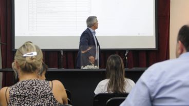 Bartolacci en el sorteo de las vacantes.