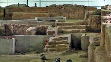 Las ruinas de la ciudad original de Santa Fe, ubicada 80 kilómetros al norte de la actual.