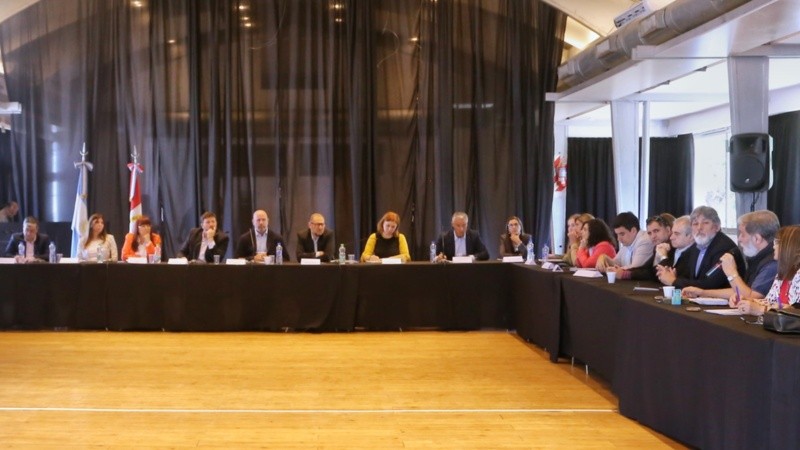 La reunión de este lunes en Rosario.