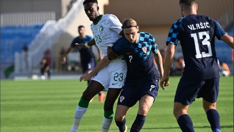 Arabia Saudita, primer rival de Argentina en el grupo, cayó 1-0 frente a Croacia.