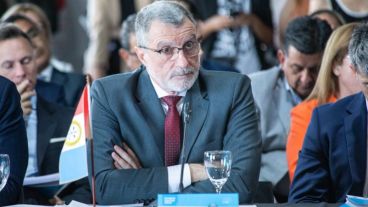 Rimoldi estuvo en la capital provincial este viernes, donde dio las declaraciones.