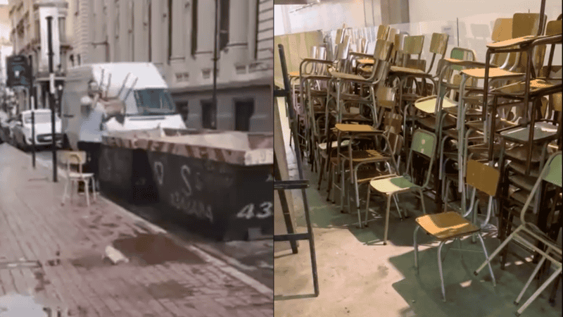 El video fue filmado por vecinos y rápidamente se viralizó.